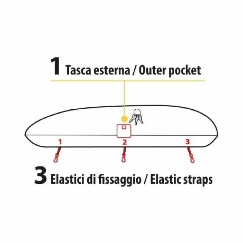 Prelată protecție cutie bagaje auto Nordrive L, 175-205 cm, negru