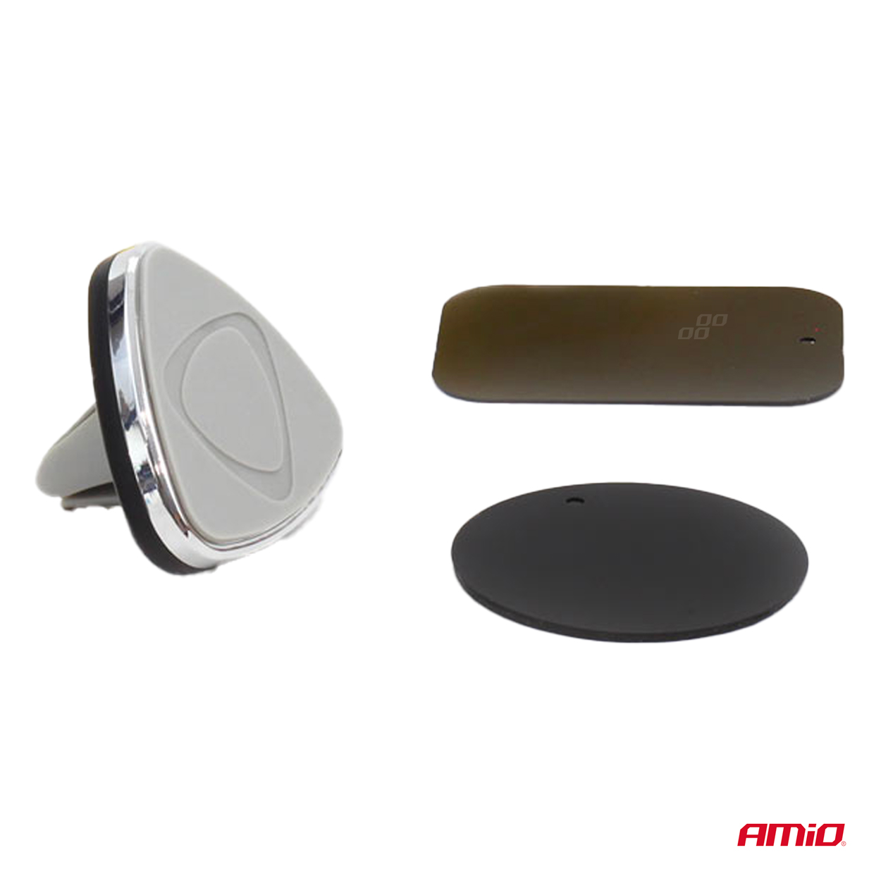 Suport auto magnetic Negru pentru telefon AMIO, fixare in grila de ventilatie, rotire 360 grade