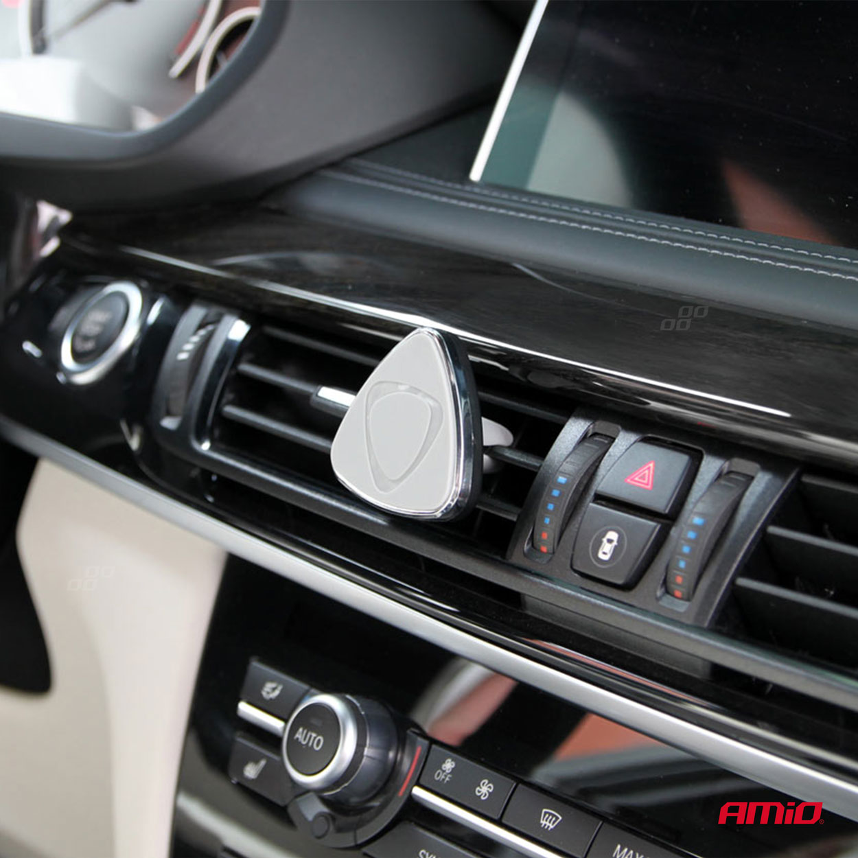 Suport auto magnetic Negru pentru telefon AMIO, fixare in grila de ventilatie, rotire 360 grade