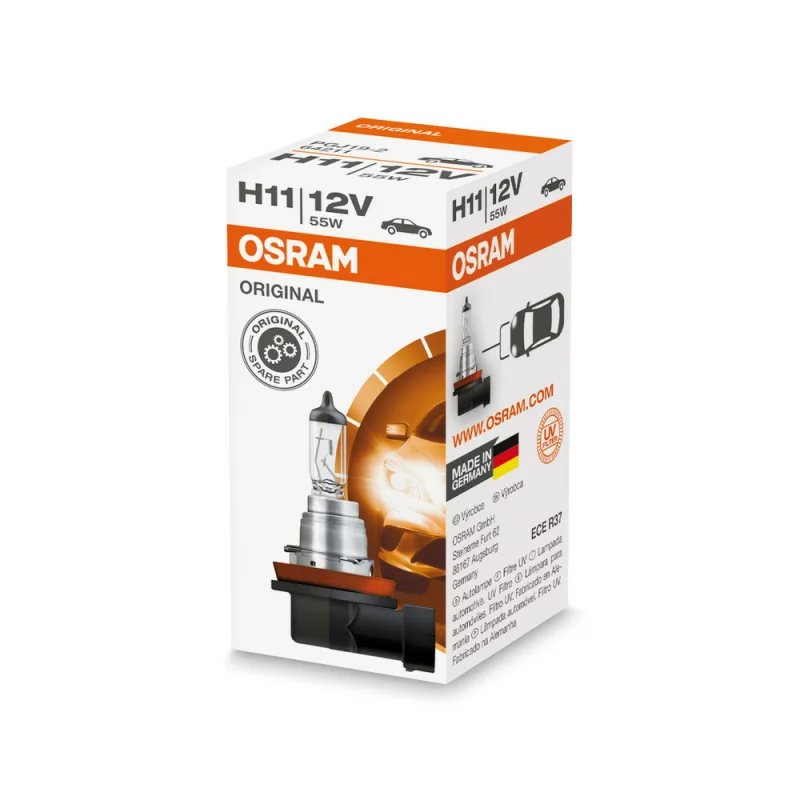 Bec halogen H11 Osram 12V 55W Original Line, soclu PGJ19-2, 1 buc