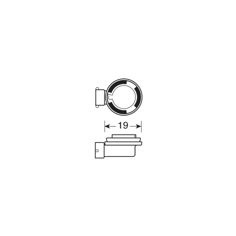 Bec halogen H11 Osram 12V 55W Original Line, soclu PGJ19-2, 1 buc