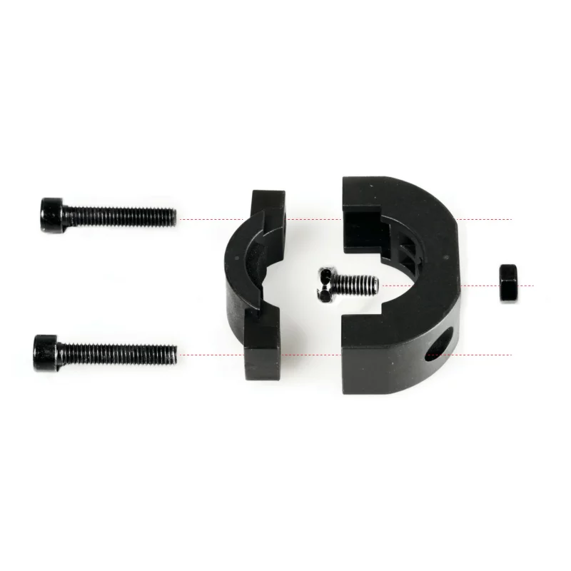 Coliere fixare proiectoare auxiliare 22-30 mm, set 2 buc, negre
