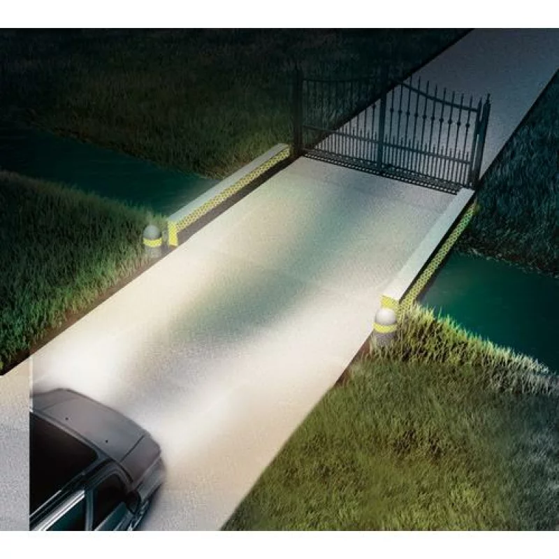 Folie reflectorizantă de contur pentru camion, suprafață rigidă, 1 m, galben