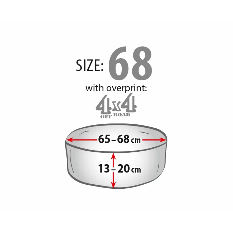 Husă pentru roată de rezervă externă 4x4 Off Road, mărimea 68, Ø65-68 cm