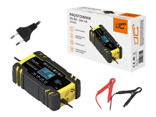 Incarcator automat baterie auto cu microprocesor 12V/24V 4A, display LCD