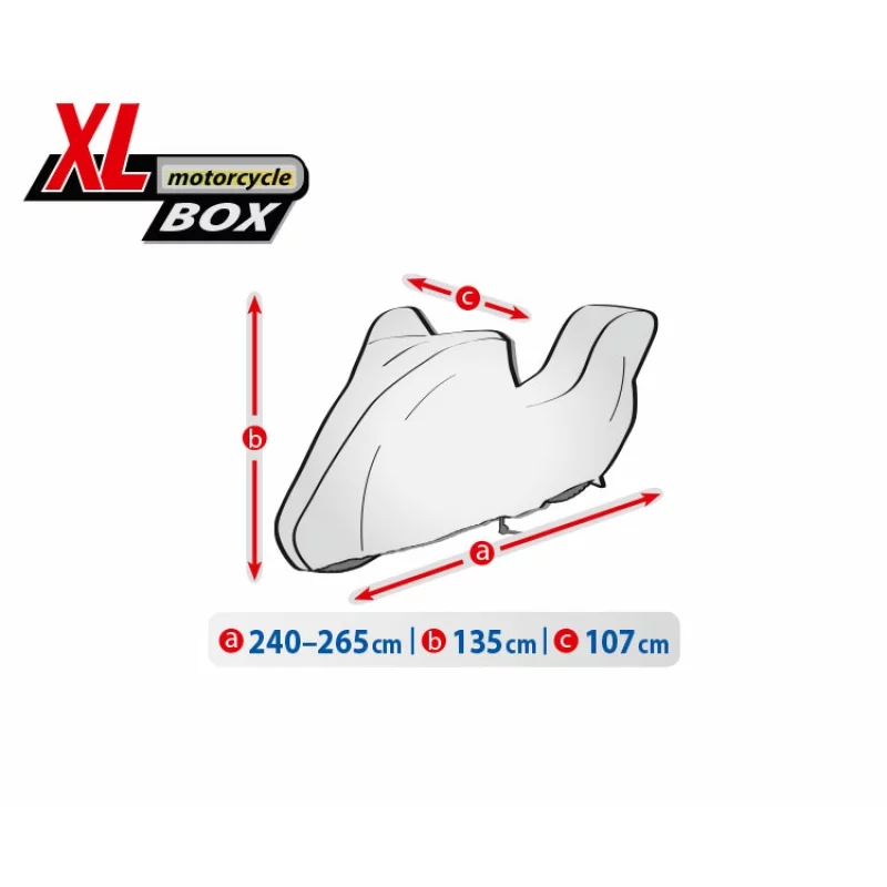 Prelată motocicletă Basic Garage XL pentru modele cu top case Box