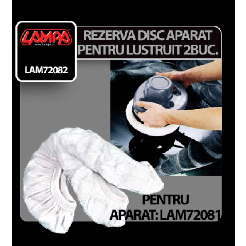 Set 2 rezerve disc din pânză pentru lustruit și ceruit auto Lampa, 24 cm