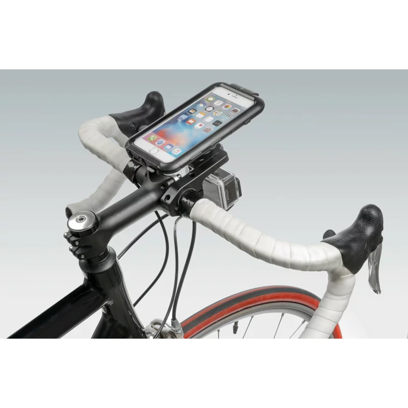 Suport fix pe ghidon Opti Combo Duo Lock pentru telefon si action cam