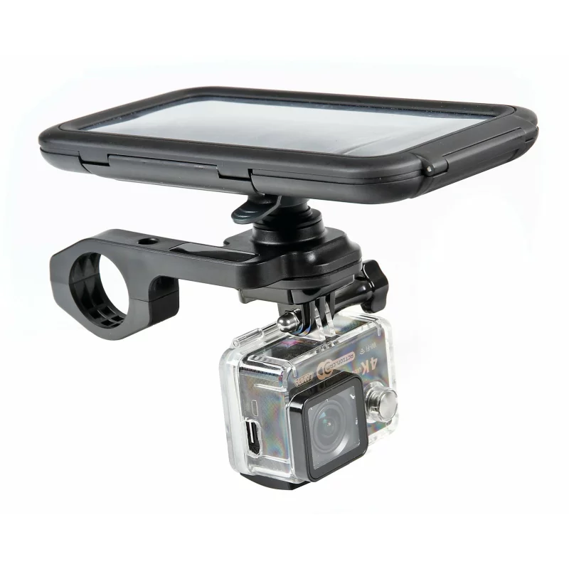 Suport fix pe ghidon Opti Combo Duo Lock pentru telefon si action cam