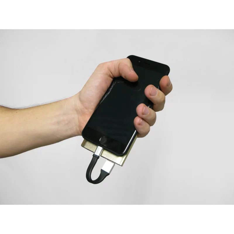 Cablu breloc pentru chei USB la Apple Lightning 10 cm, negru