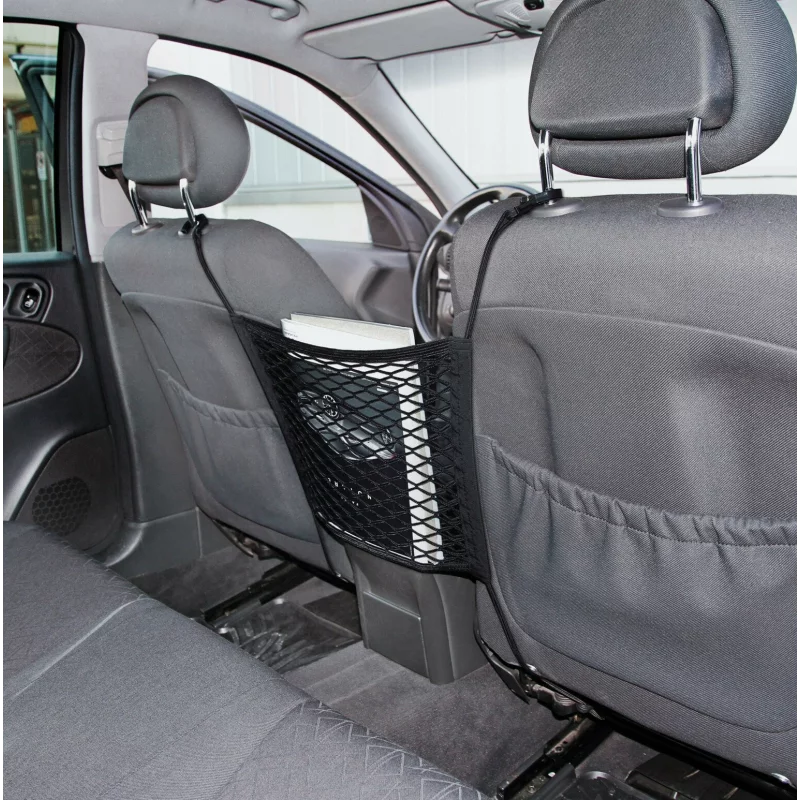 Buzunar de depozitare auto între scaunele din față, elastic, 28x32 cm