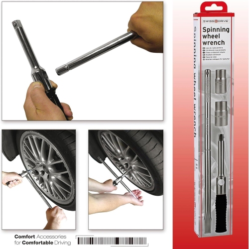 Cheie pentru roți 17/19/21/23 mm, oțel crom-vanadiu, tip cruce