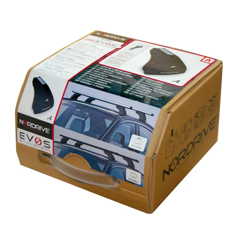Kit 4 picioare bare portbagaj Nordrive Evos ST pentru plafon standard
