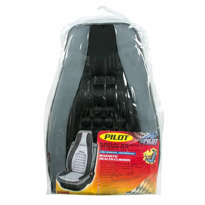 Husă universală pentru scaun față Pilot cu 8 magneți, gri/negru