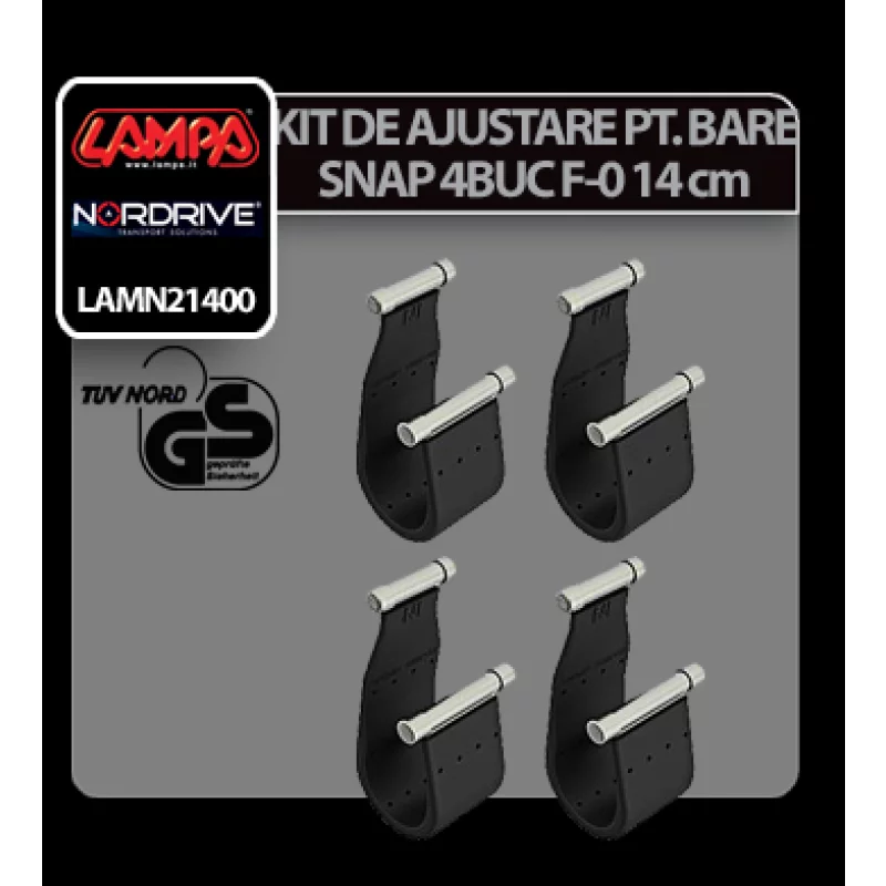 Kit 4 curele de fixare Nordrive pentru bare Snap, sine standard