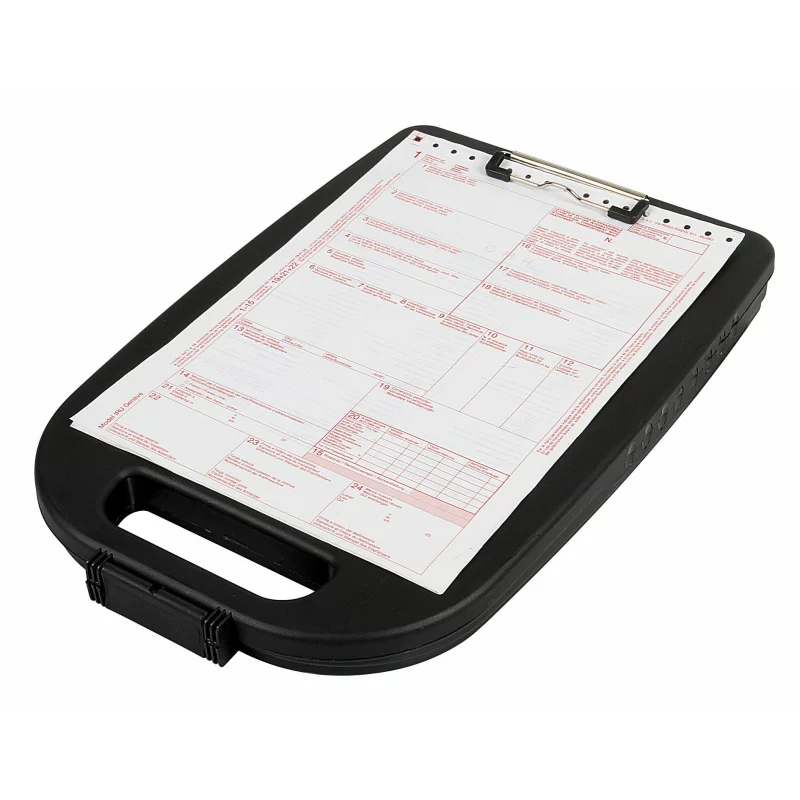 Organizator auto Trucker 2 in 1 cu clipboard si cutie depozitare Lampa