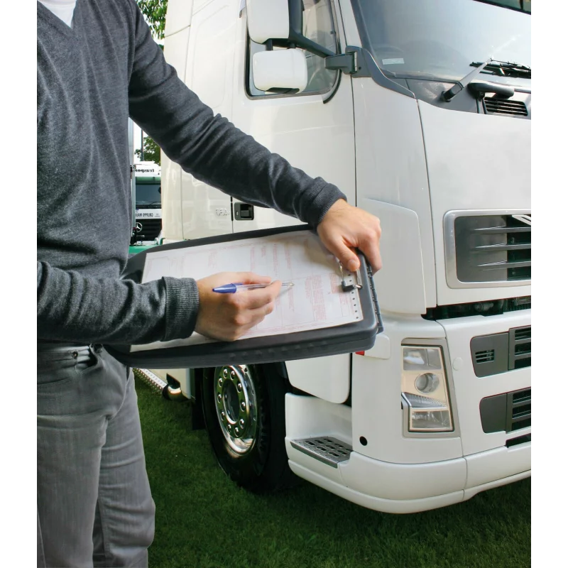 Organizator auto Trucker 2 in 1 cu clipboard si cutie depozitare Lampa