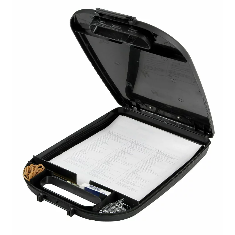 Organizator auto Trucker 2 in 1 cu clipboard si cutie depozitare Lampa