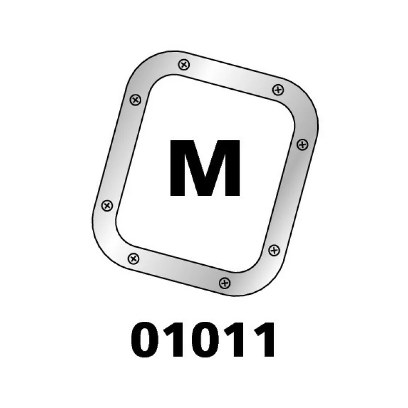 Ornament crom pentru burduf schimbător auto, model M, aluminiu