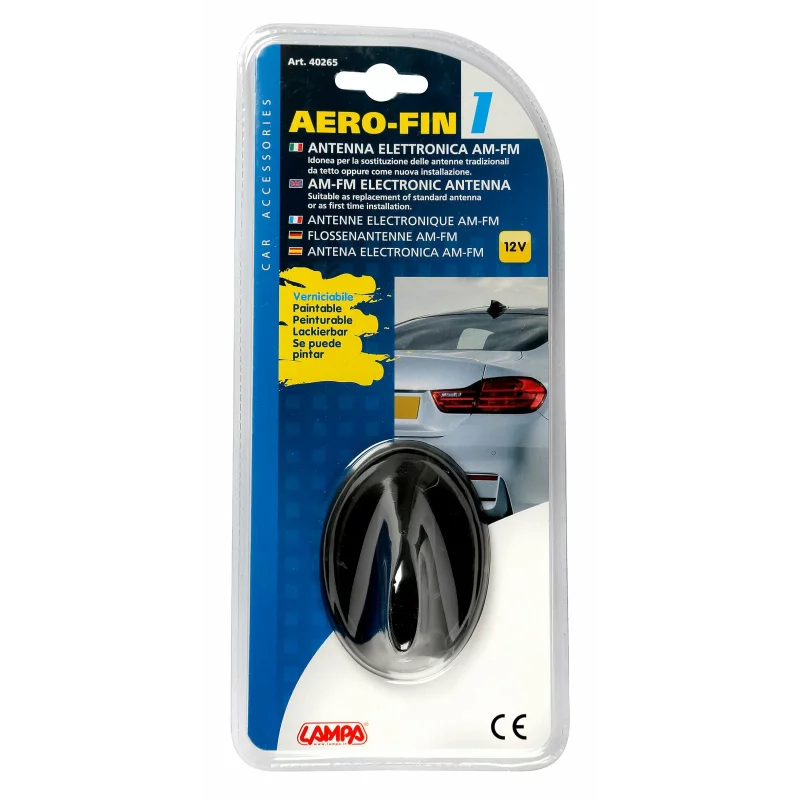 Antena auto pavilion Aero-Fin1 AM/FM 45 cm, montaj Ø15 mm