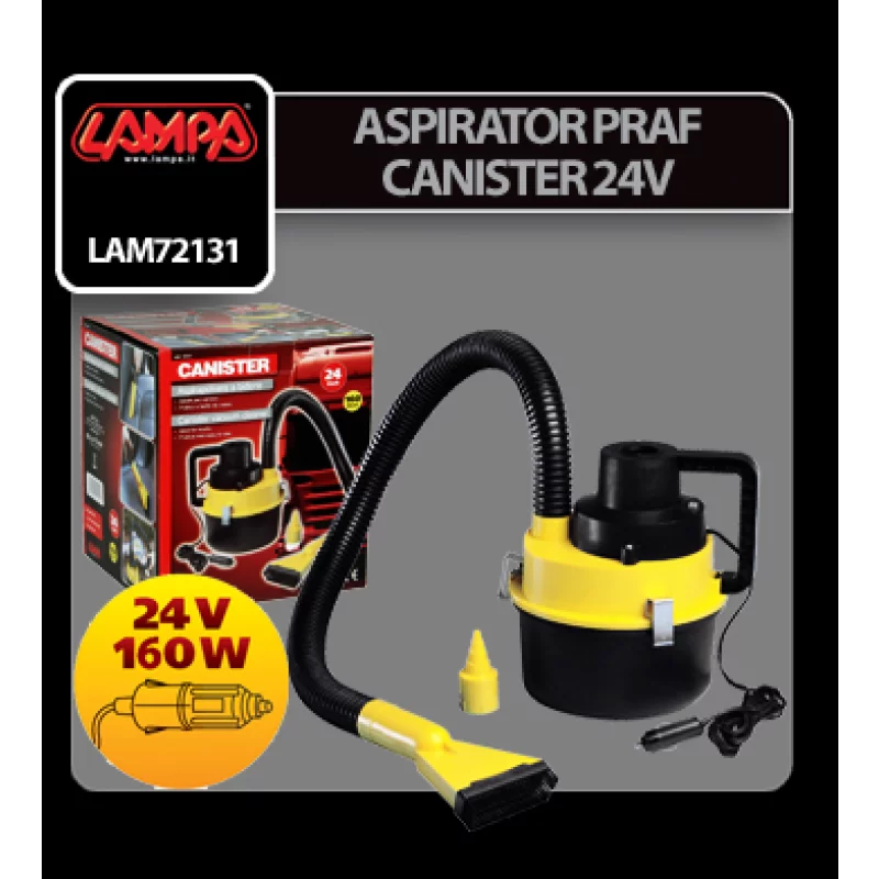 Aspirator auto Canister 24V, 160W, cu accesorii pentru cabina