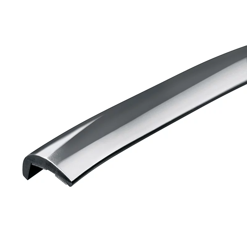 Bandă ornament crom adezivă profil L flexibilă, 5 m x 15 mm auto