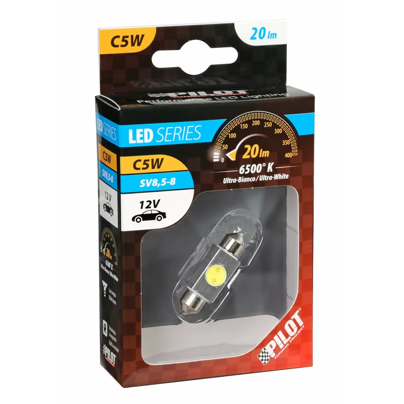 Bec LED C5W 12V 36 mm alb, sofit SV8.5-8, 1 SMD, 1 bucată