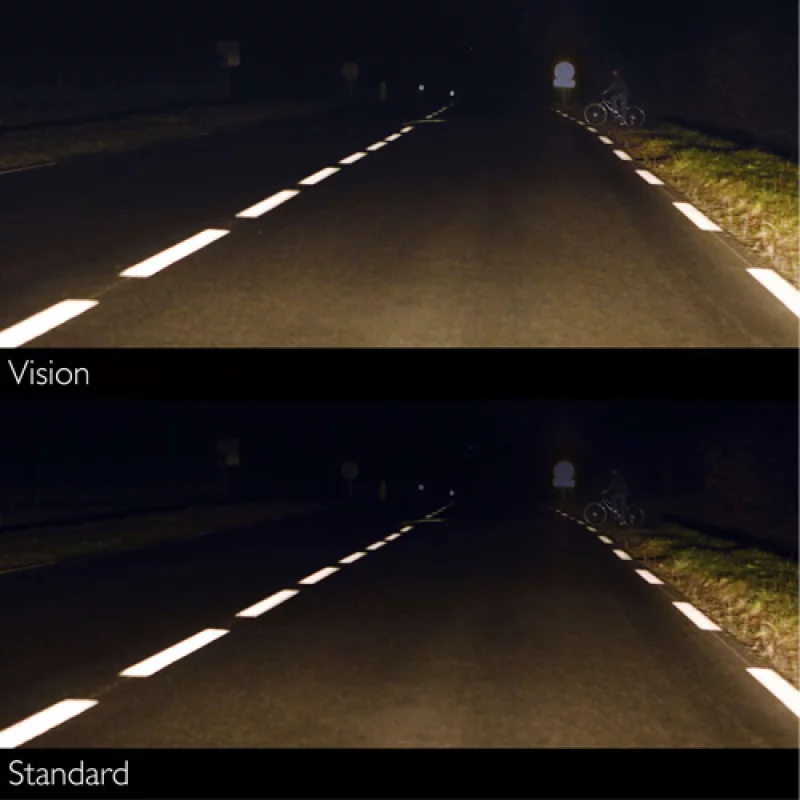 Bec halogen H4 Philips Vision +30% 12V 60/55W P43t pentru far auto