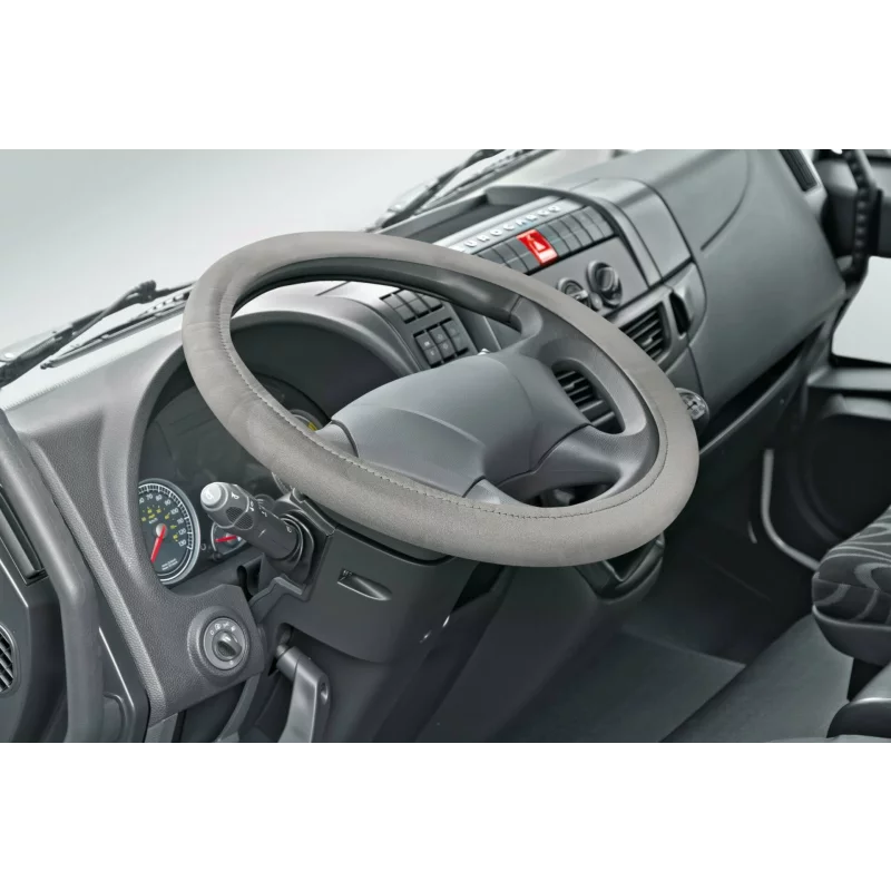 Husa volan elasticizata 2 in 1 universala, protectie si confort, gri