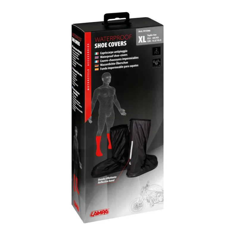 Huse impermeabile pentru încălțăminte moto XL 44-45, talpă antiderapantă