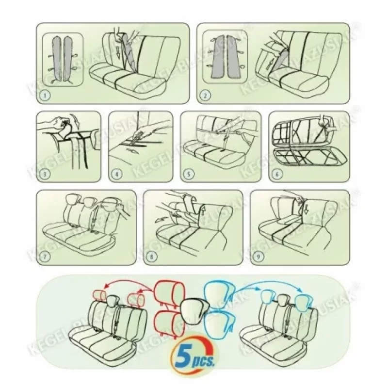 Huse scaun auto Black Sea Super AirBag, set complet, marimea L