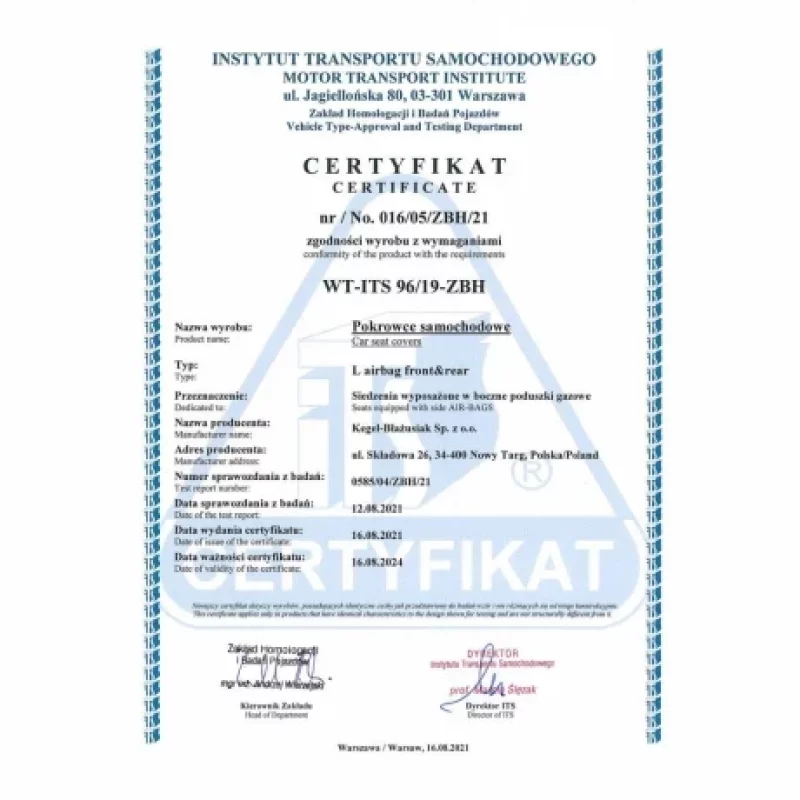 Huse scaun auto Black Sea Super AirBag, set complet, marimea L