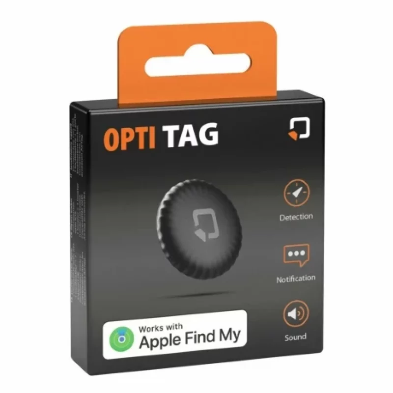 Localizator obiecte Opti Tag compatibil Apple Find My, negru
