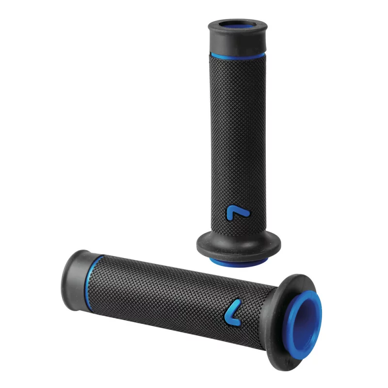 Mânere ghidon moto universale Sport-Grip, 2 bucăți, negru/albastru