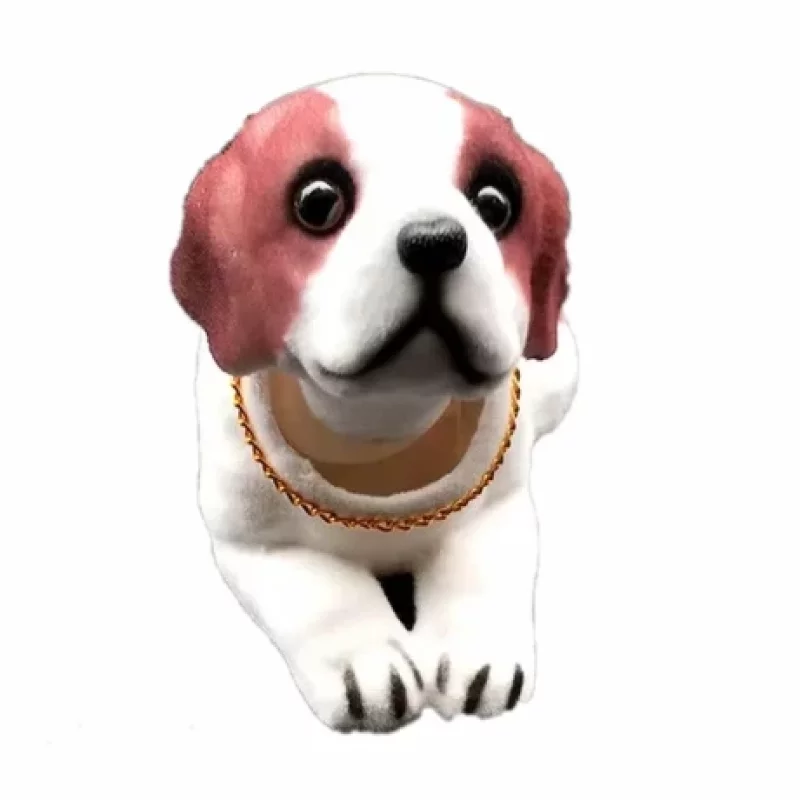 Ornament auto interior Saint Bernard cu cap mobil pentru bord