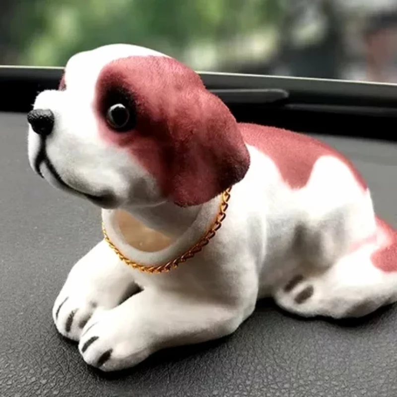 Ornament auto interior Saint Bernard cu cap mobil pentru bord