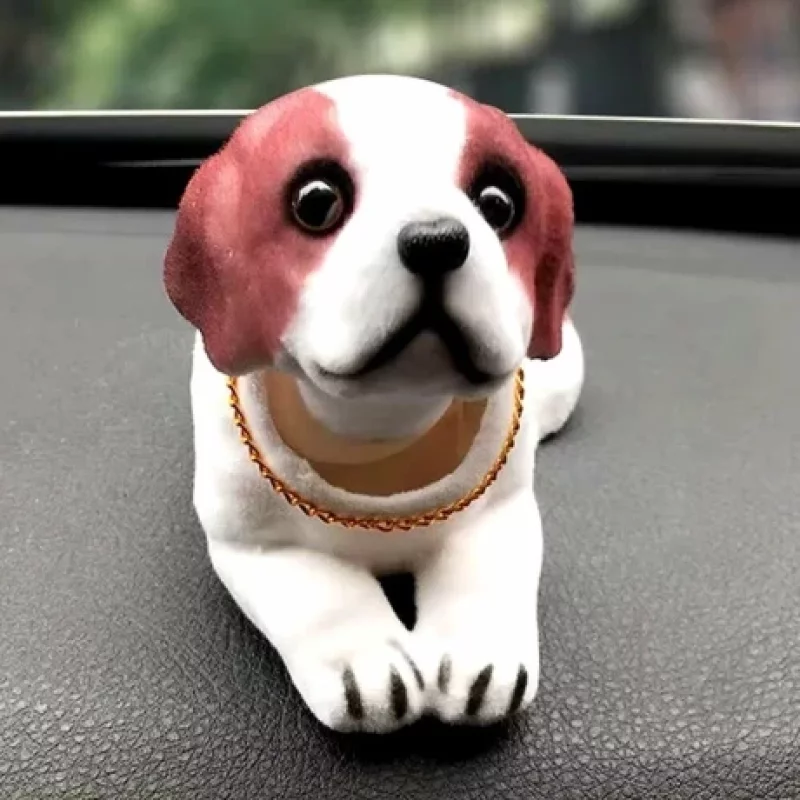 Ornament auto interior Saint Bernard cu cap mobil pentru bord