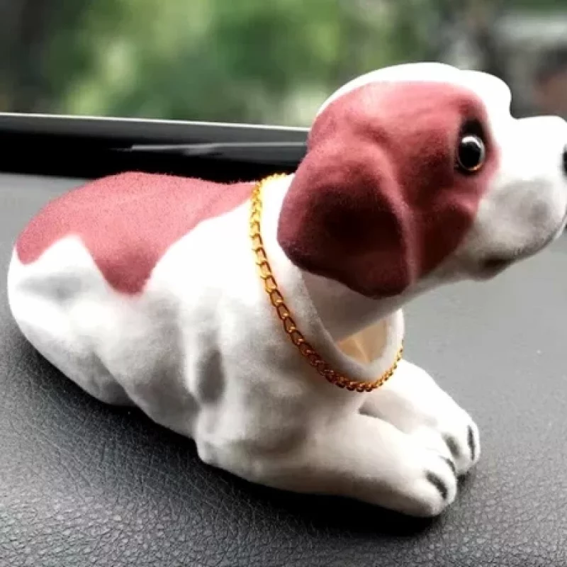 Ornament auto interior Saint Bernard cu cap mobil pentru bord