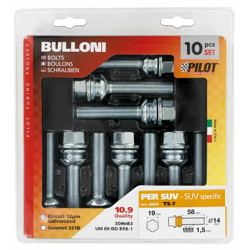 Set 10 prezoane jante sferice M14x1,5 R14 pentru Audi, Porsche, VW