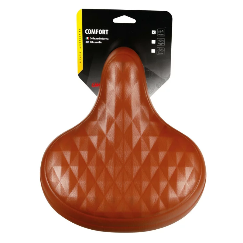 Șa bicicletă Lampa S-14 Relax maro, cu arc dublu, pentru city bike