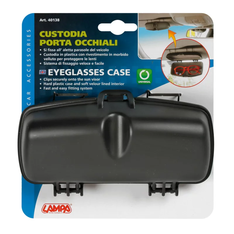 Cutie depozitare ochelari auto pentru parasolar, montaj rapid