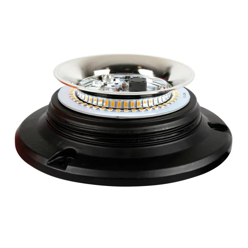 Girofar stroboscopic LED galben 12/24V omologat, 45 LED-uri, 150 mm
