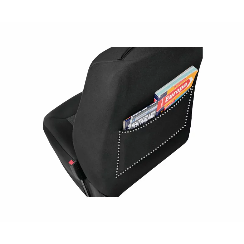 Huse scaune fata Apollo Lux Super Airbag XL, set 2 buc, negru/gri