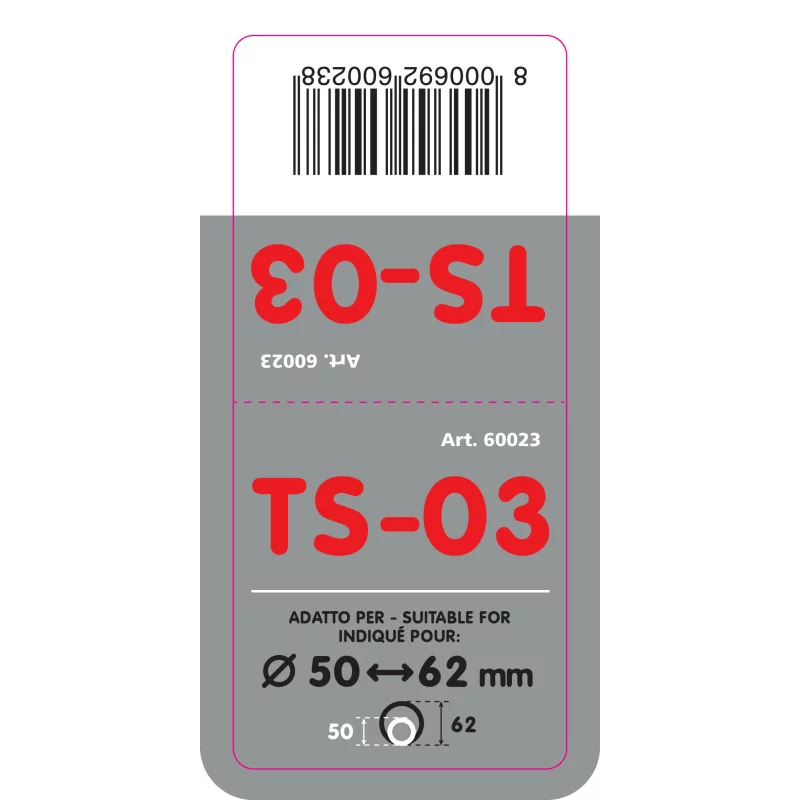 Ornament tobă eșapament TS-03 din inox lustruit, sunet sport, Ø50-62 mm