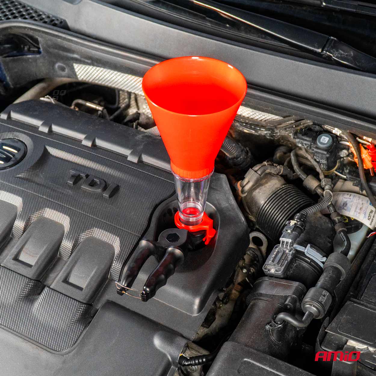 Palnie pentru ulei de motor cu suport automat, 125 mm, AMIO