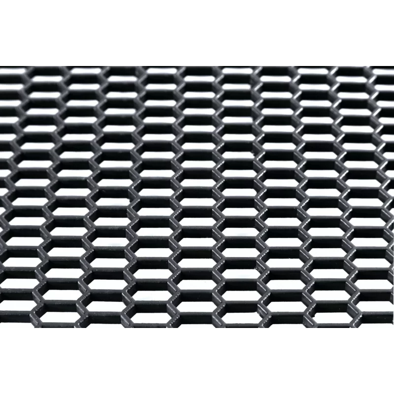 Plasă grilă spoiler auto din plastic negru, hexagon mare 15x35 mm, 120x40 cm