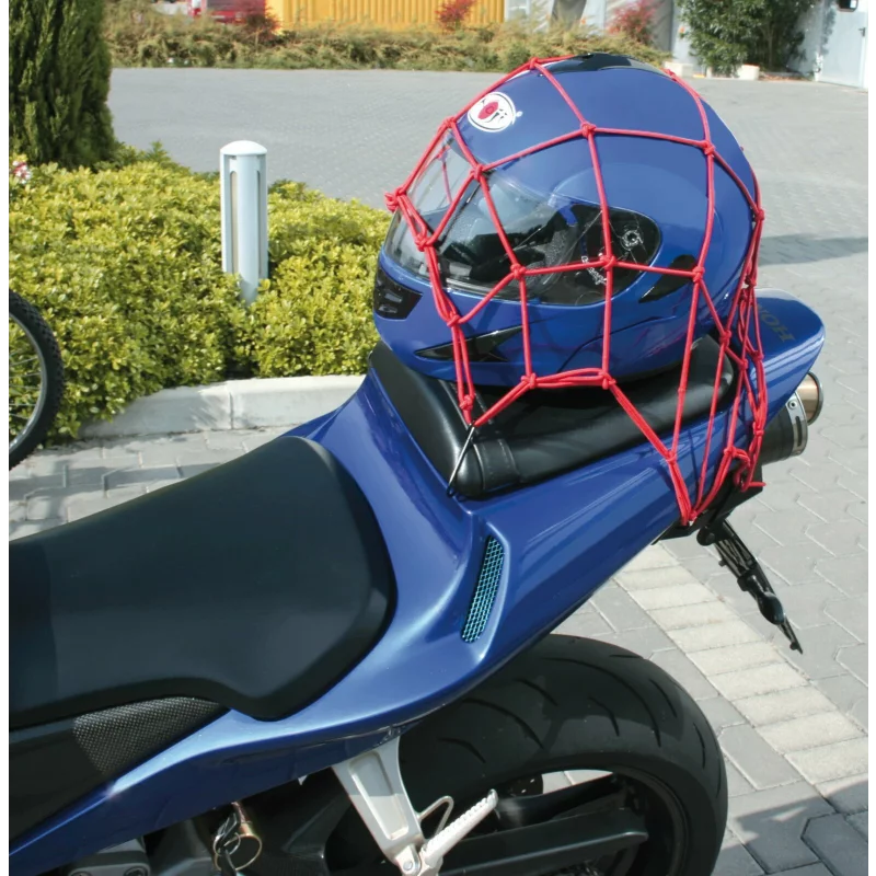 Plasa elastica pentru fixat bagaje Spider 42x42 cm, rosie, 6 carlige