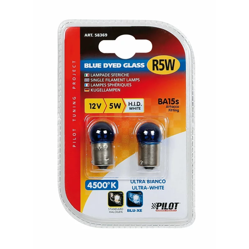 Bec poziție auto Blu-Xe BA15s 12V 5W albastru, set 2 bucăți