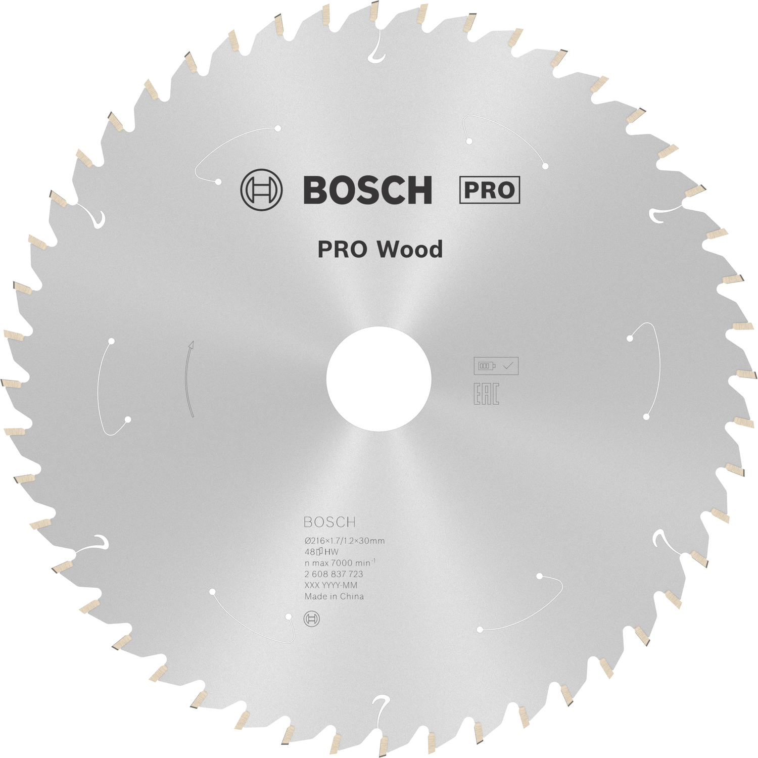 Panza ferastrau circular Bosch Expert for Wood 216x30 mm, 48 dinti