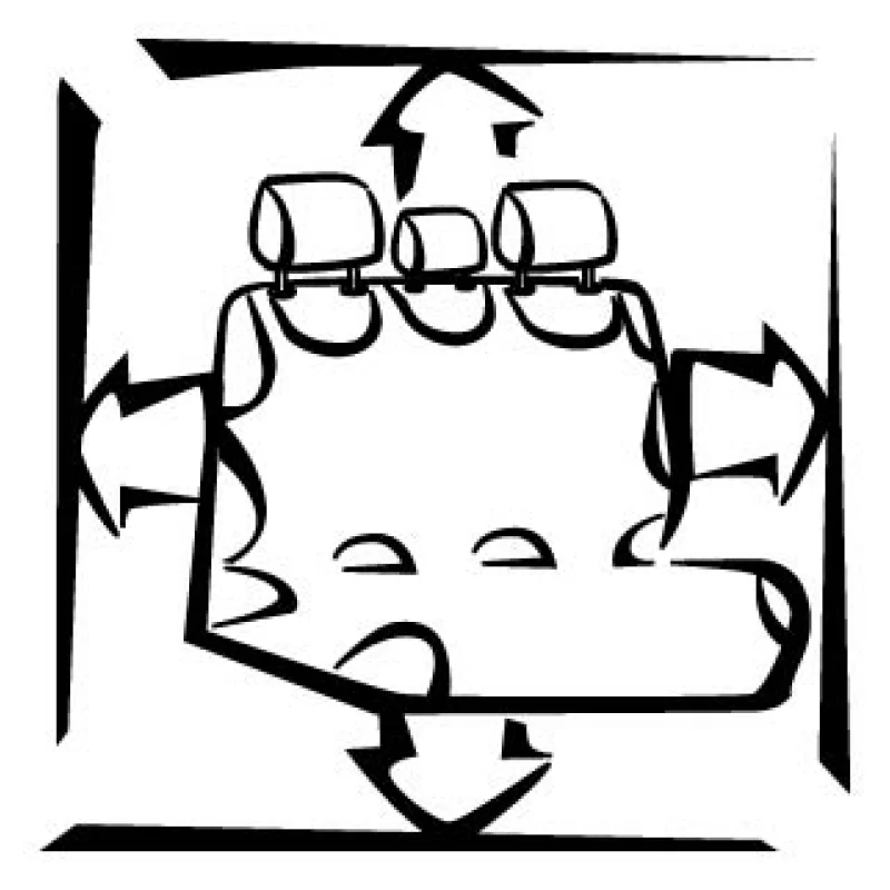 Huse bancheta spate auto tip maieu, 2 bucati, albastru inchis